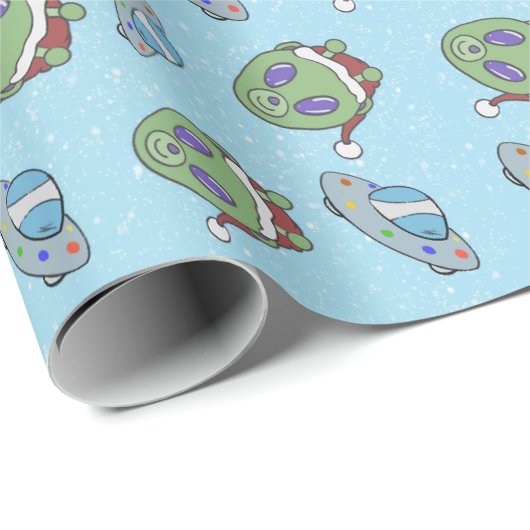 Alien Beer Christmas Wrapping Paper Cadeaupapier (Rol Hoek)