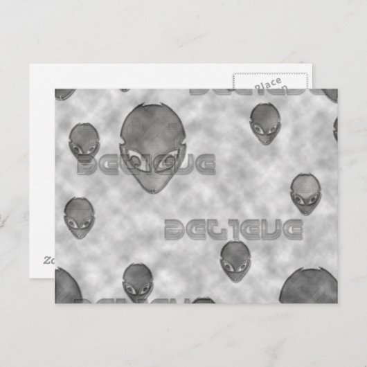 Alien Believe Briefkaart (Voorkant / Achterkant)