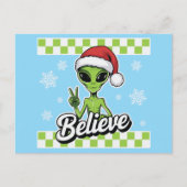 Alien Believe Feestdagenkaart (Voorkant)