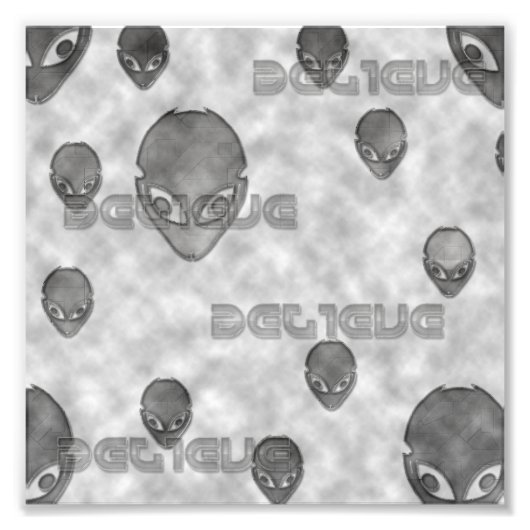 Alien Believe Foto Afdruk (Voorkant)