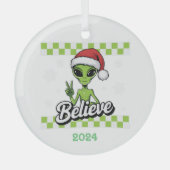 Alien Believe Glas Ornament (Voorkant)