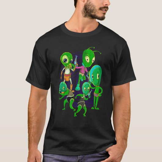 Alien Believer buitenaardse Sci Fi Cute Alien T-shirt (Voorkant)