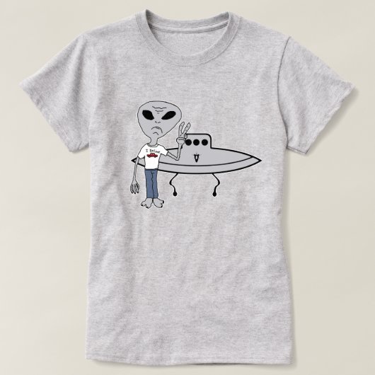 Alien Believer met UFO T-shirt (Design voorkant)
