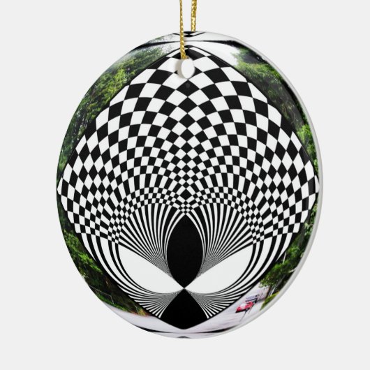 Alien BEM kijkt naar jou! Keramisch Ornament (Links)