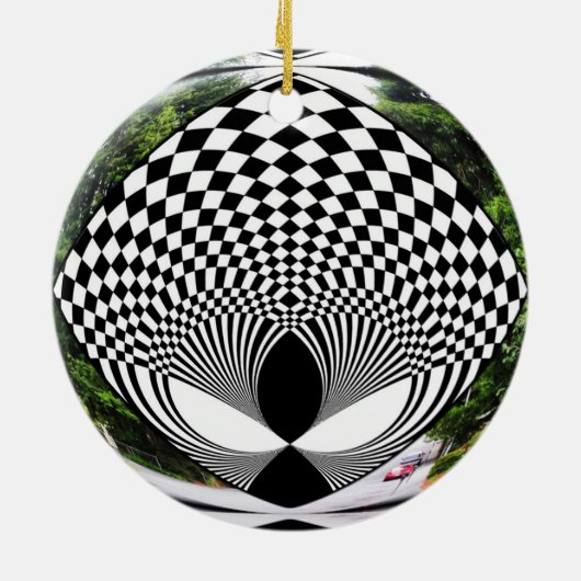 Alien BEM kijkt naar jou! Keramisch Ornament (Achterkant)