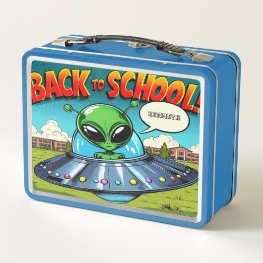 Alien bestudeert de aarde (Achterkant)