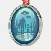  Alien Bigfoot Metal Kerstversiering Metalen Ornament (Links)