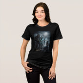 Alien Bigfoot Strand Koffie Crew Tri-Blend Shirt (Voorkant volledig)