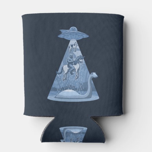 Alien, Bigfoot, Unicorn, Nessie Blikjeskoeler (Achterkant)