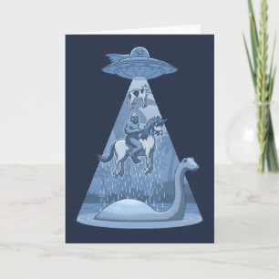 Alien, Bigfoot, Unicorn, Nessie Kaart