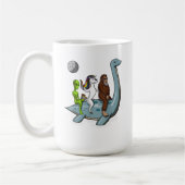 Alien Bigfoot Unicorn Riding Loch Ness Monster Koffiemok (Links)