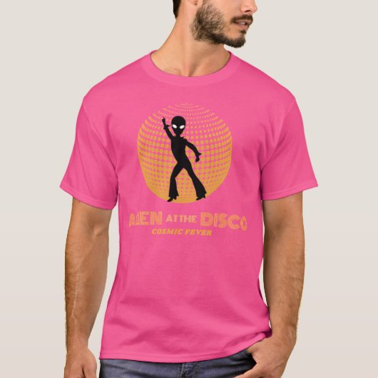 Alien bij de disco t-shirt (Voorkant)