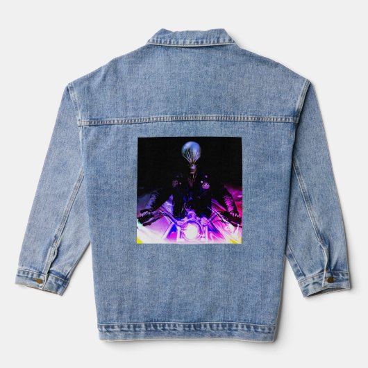 Alien Biker (Dreamy Version) Tri-Blend Shirt Denim Jacket (Achterkant)