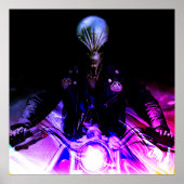 Alien Biker (dromerige versie) Poster (Voorkant)
