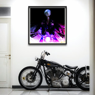 Alien Biker (dromerige versie) Poster