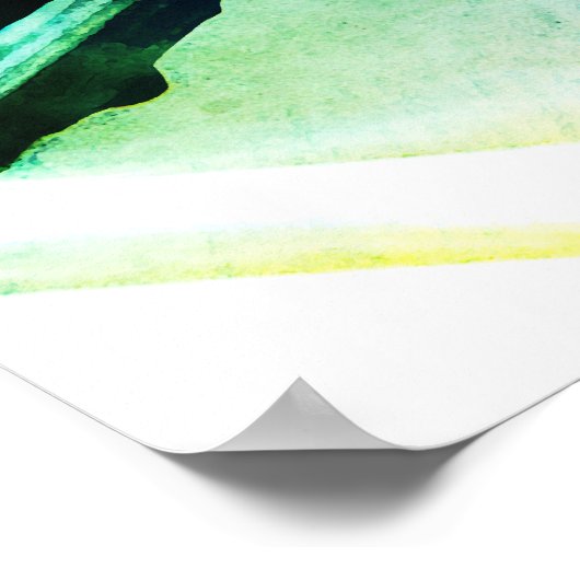 Alien Biker (Neon versie) Poster (Hoek)