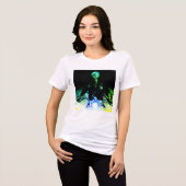 Alien Biker (Neon versie) Tri-Blend Shirt (Voorkant volledig)
