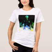 Alien Biker (Neon versie) Tri-Blend Shirt (Voorkant)
