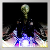 Alien Biker Poster (Voorkant)