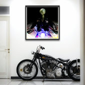 Alien Biker Poster