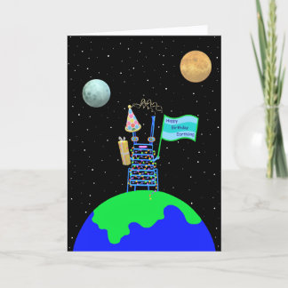 Alien Birthday card new verse by Jo Images Bedankkaart