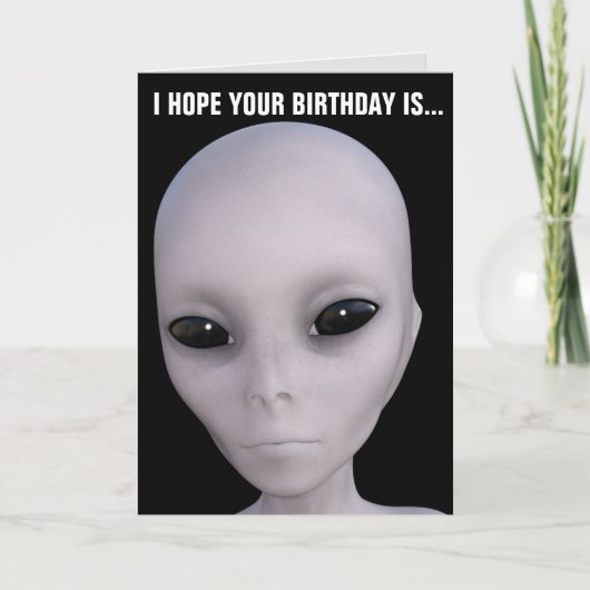 ALIEN BIRTHDAY CARDS KAART (Voorkant)