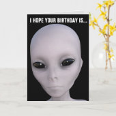 ALIEN BIRTHDAY CARDS KAART (Gele Bloem)
