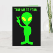 ALIEN BIRTHDAY FUNNY CAKE KAARTEN (Voorkant)