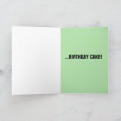 ALIEN BIRTHDAY FUNNY CAKE KAARTEN (Binnen)