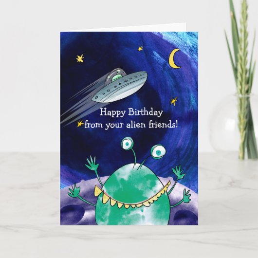 Alien Birthday-kaart Kaart (Voorkant)