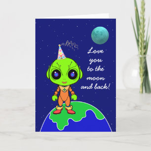 Alien Birthday Kaart nieuw bij Jo Afbeeldingen