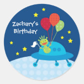 Alien Birthday Sticker (Voorkant)
