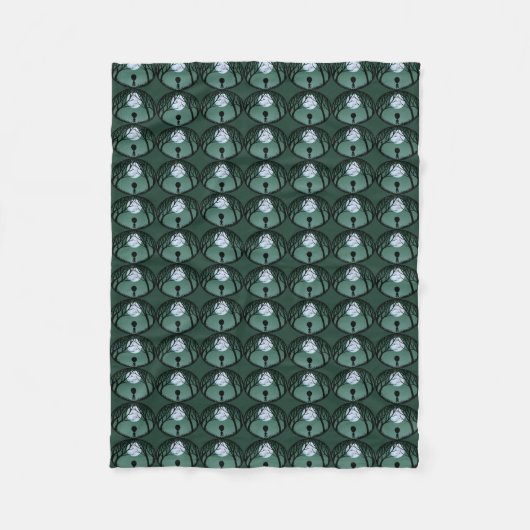 Alien Blanket Cute Alien Gray Art Fleece Blanket (Voorkant)