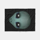 Alien Blanket Cute Alien Gray Art Fleece Blanket (Voorkant (Horizontaal))
