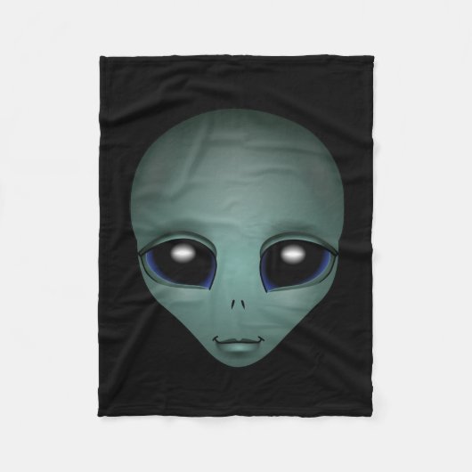 Alien Blanket Cute Alien Gray Art Fleece Blanket (Voorkant)