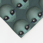 Alien Blanket Cute Alien Gray Art Fleece Blanket (Hoek)