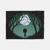 Alien Blanket Cute Alien Gray Art Fleece Blanket (Voorkant (Horizontaal))