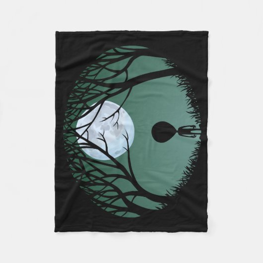 Alien Blanket Cute Alien Gray Art Fleece Blanket (Voorkant)