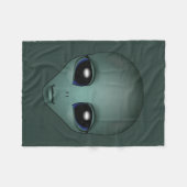 Alien Blanket Cute Alien Gray Art Fleece Blanket (Voorkant (Horizontaal))