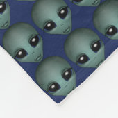 Alien Blanket Cute Alien Gray Art Fleece Blanket (Hoek)