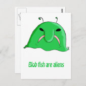 Alien blob briefkaart (Voorkant / Achterkant)