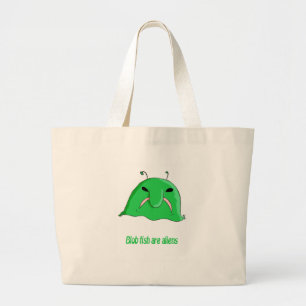 Alien blob grote tote bag