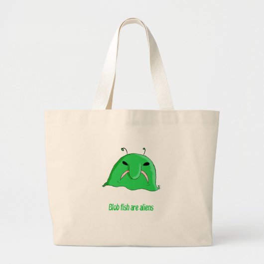 Alien blob grote tote bag (Voorkant)