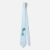Alien Blue Polka Dot Stropdas (Voorkant)