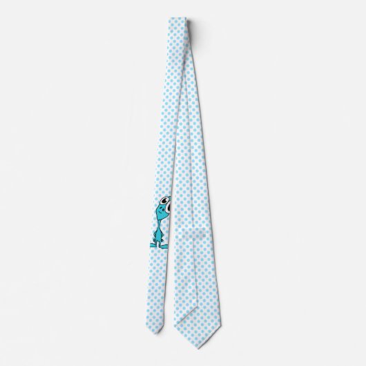 Alien Blue Polka Dot Stropdas (Achterkant)
