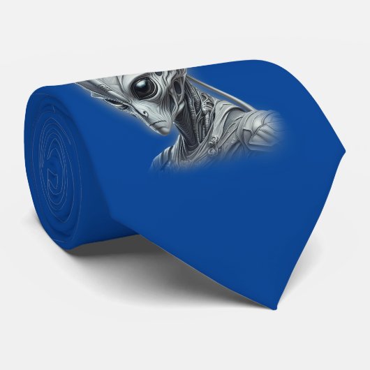 Alien Blue Stropdas (Opgerold)