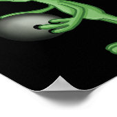 Alien Bowling Funny Bowler Poster (Hoek)