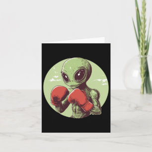 Alien Boxer klaar om te vechten in handschoenen Kaart