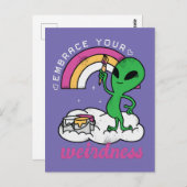 Alien brace Your wierdness Briefkaart (Voorkant / Achterkant)
