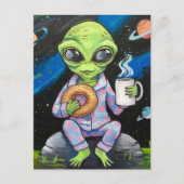 Alien Breakfast Briefkaart (Voorkant)